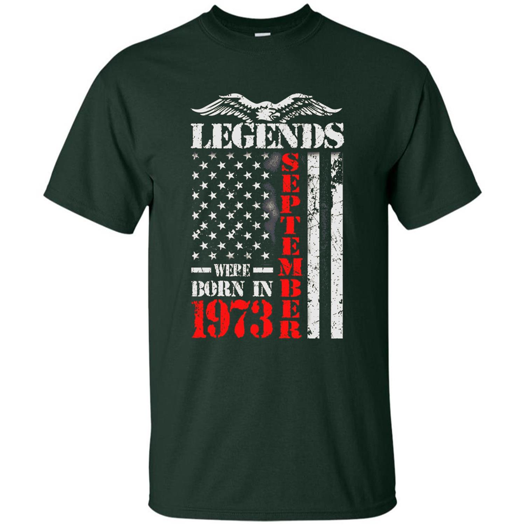 Legends Were Born In September 1973 T-shirt Forest Green