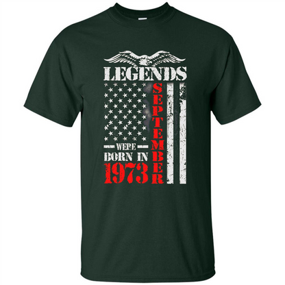 Legends Were Born In September 1973 T-shirt Forest Green