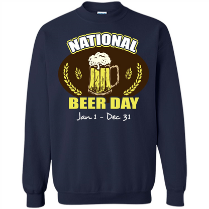 Beer T-shirt National Beer Day Jan1-Dec 31 Navy