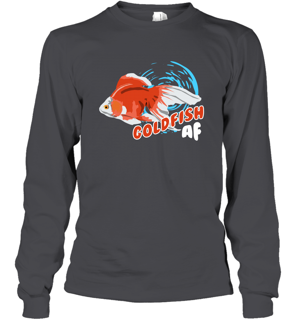 Goldfish AF Fish Shirt Long Sleeve T-Shirt Long Sleeve T-Shirt Dark Heather