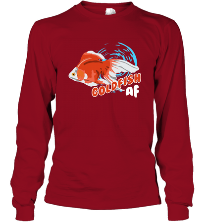 Goldfish AF Fish Shirt Long Sleeve T-Shirt Long Sleeve T-Shirt Cardinal Red