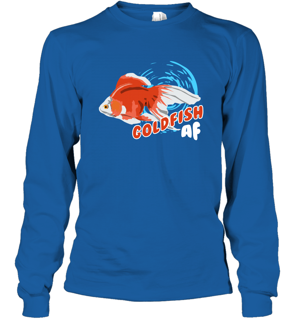 Goldfish AF Fish Shirt Long Sleeve T-Shirt Long Sleeve T-Shirt Royal