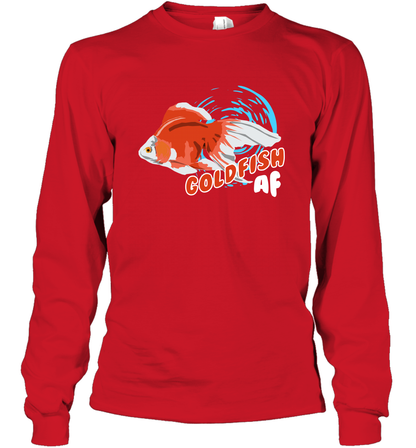 Goldfish AF Fish Shirt Long Sleeve T-Shirt Long Sleeve T-Shirt Red