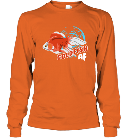 Goldfish AF Fish Shirt Long Sleeve T-Shirt Long Sleeve T-Shirt Orange