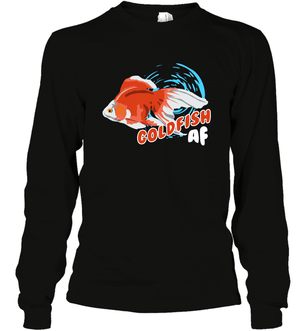 Goldfish AF Fish Shirt Long Sleeve T-Shirt Long Sleeve T-Shirt Black