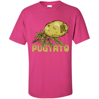 Pug Love Pug And Potato T-shirt Heliconia