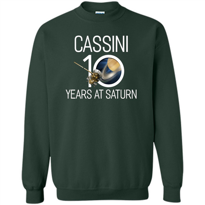 Cassini 10 Years at Saturn T-shirt Forest Green