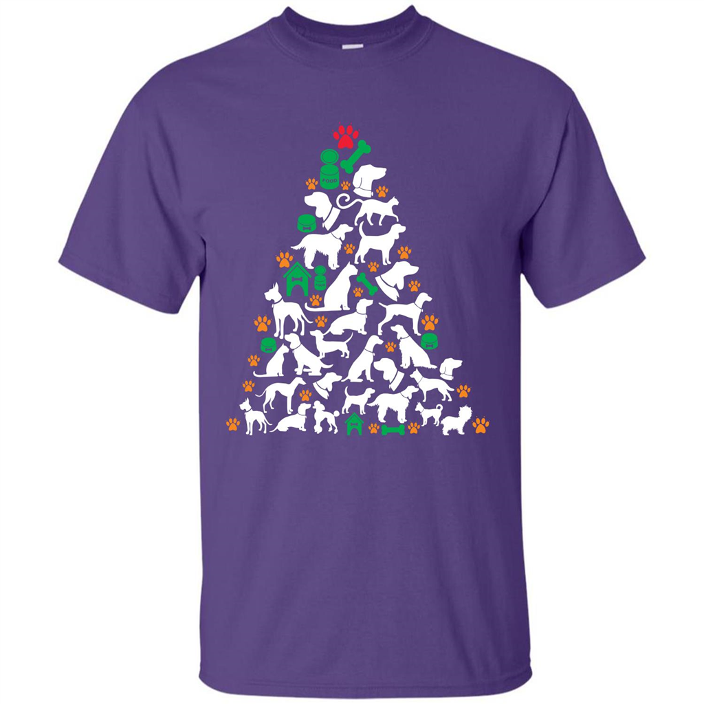 Christmas T-shirt Dog Lover Person Christmas Tree T-shirt