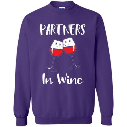 Wine Party T-shirt Partners In Wine T-shirt Purple