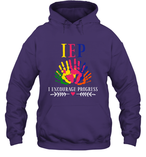 IEP I Encourage Progress Colors Fingerprint Hand Shirt Hoodie