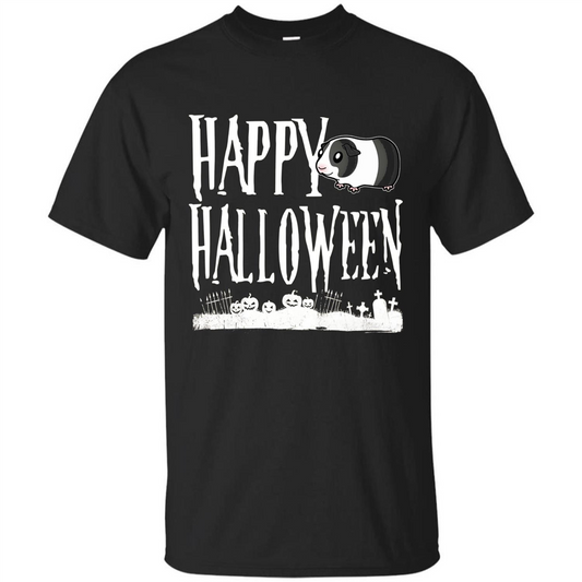Happy Halloween Guinea Pig T-shirt Black