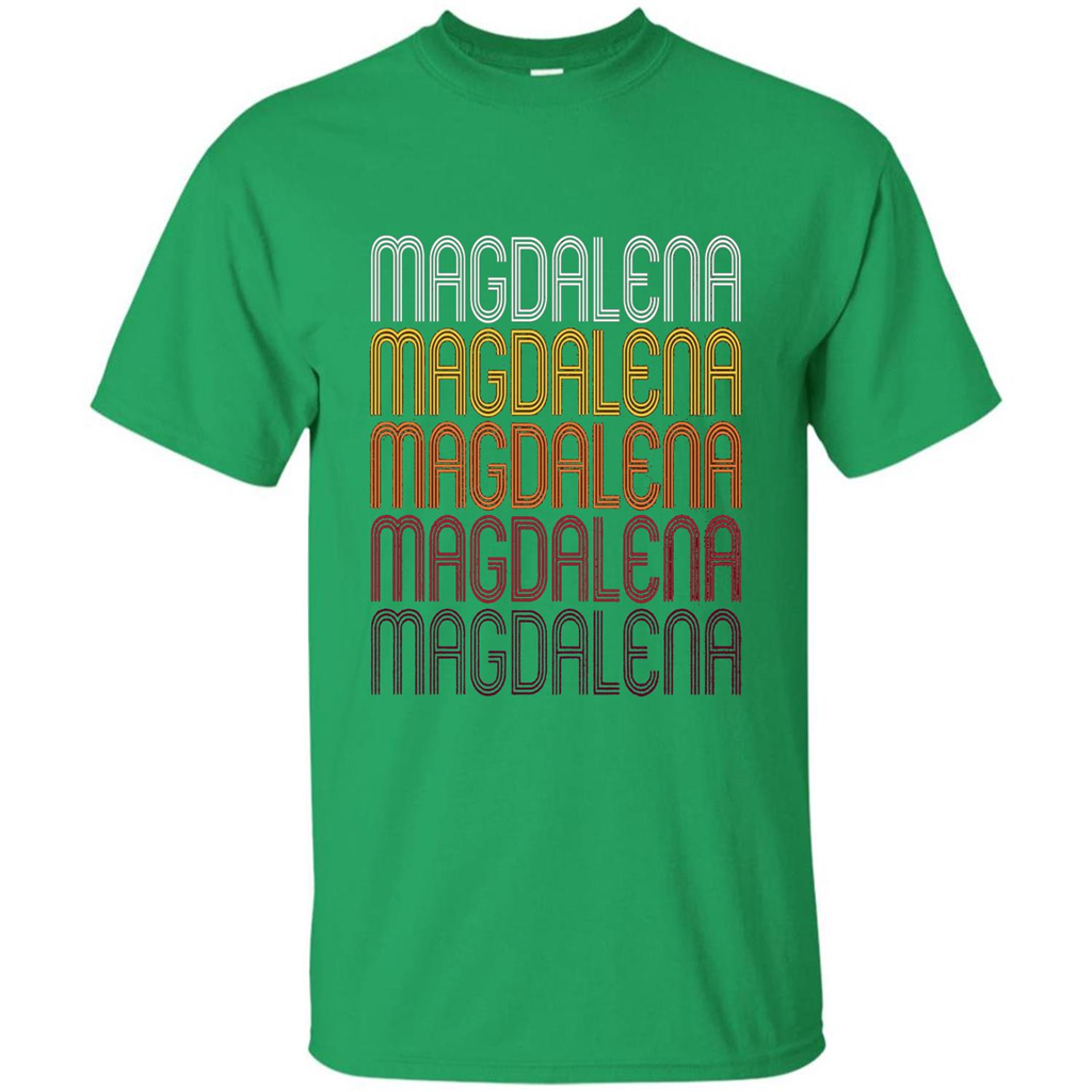 Magdalena Retro Wordmark Pattern T-shirt Irish Green