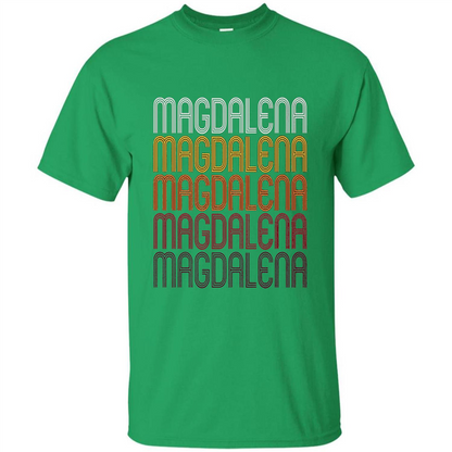 Magdalena Retro Wordmark Pattern T-shirt Irish Green