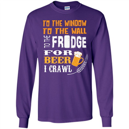 Beer. For Beer I Crawl T-shirt Purple