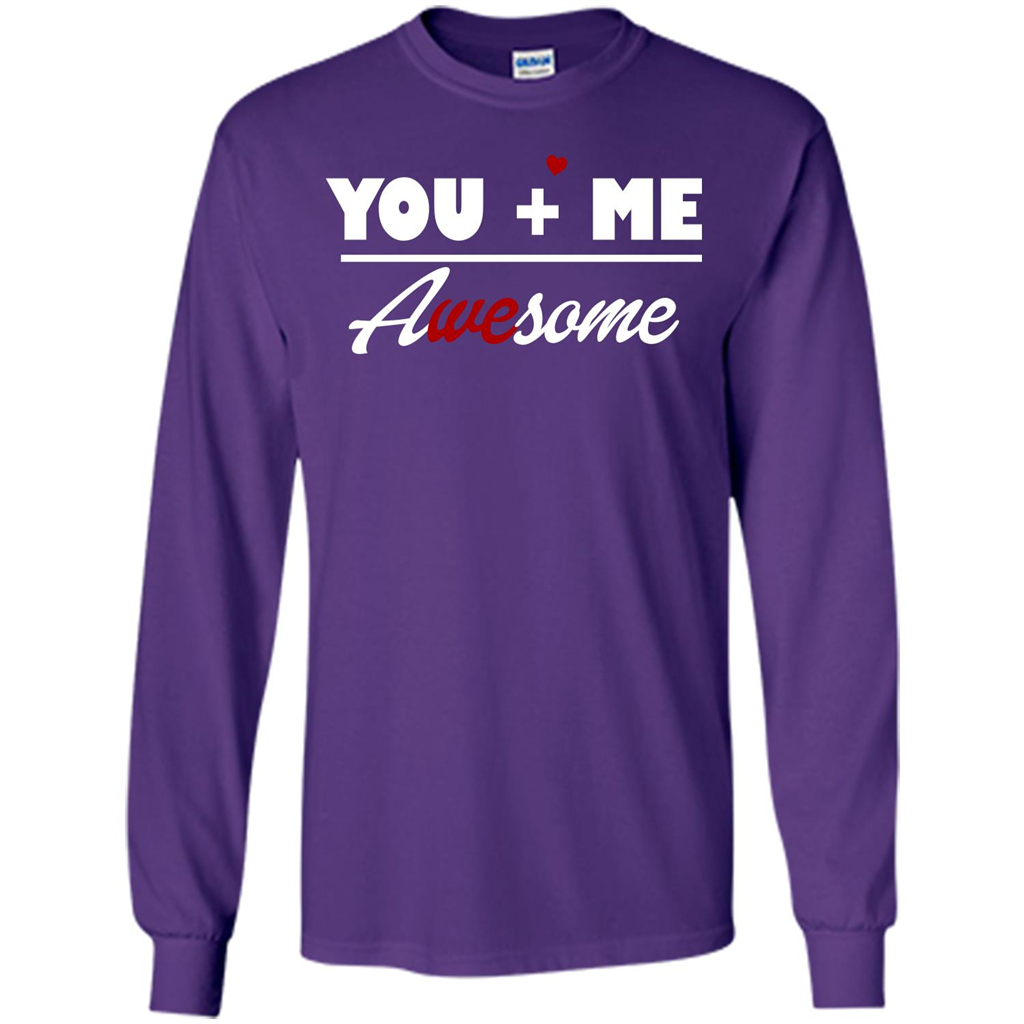 Love T-shirt You and Me Awesome Purple
