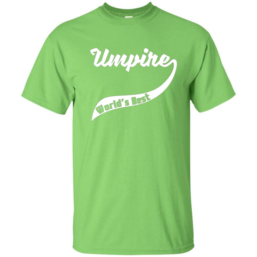Retro World's Best Umpire T-Shirt Lime