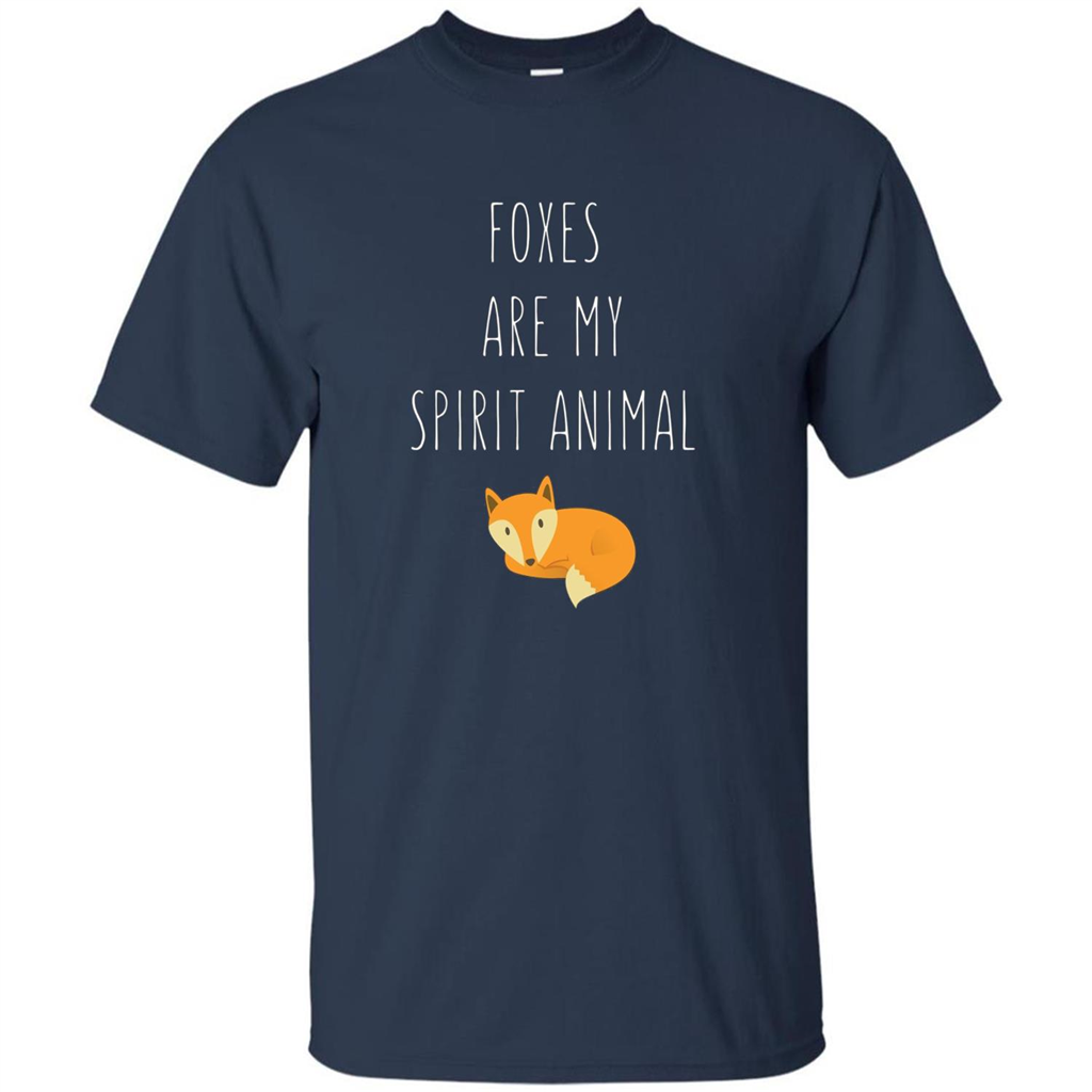 Foxes Are My Spirit Animal Fox T-Shirt Navy
