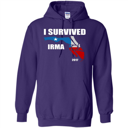 I Survived Hurricane Irma 2017 T-shirt Purple