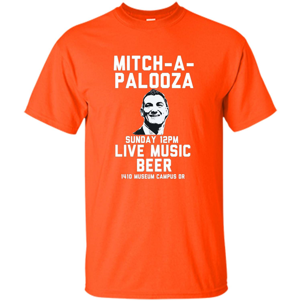 Mitch-a-palooza Live Music Beer T-shirt Orange