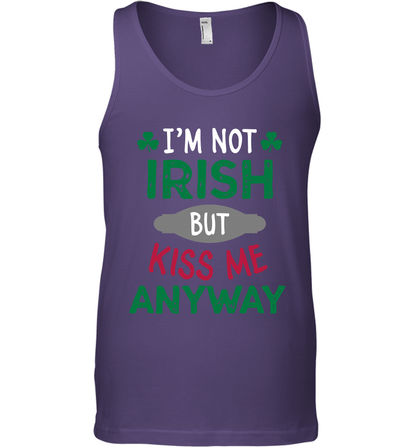Im Not Irish But Kiss Me Anyway Saint Patricks Day Shirt Tank Top Purple