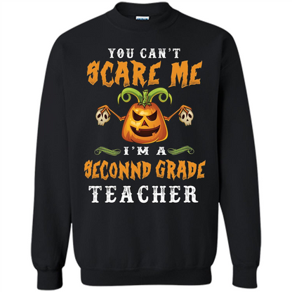 Can't Scare Me I'm A 2nd Grade Teacher Gifts - Halloween T-shirt Black
