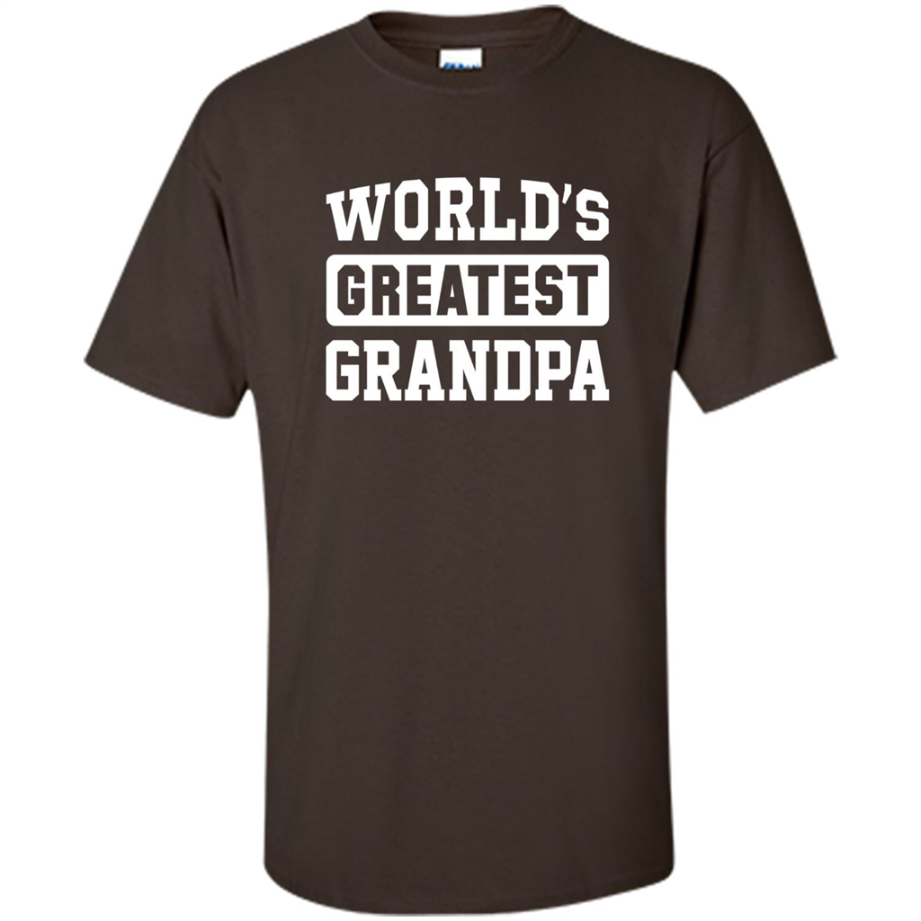 Men's World's Greatest Grandpa T-shirt Dark Chocolate