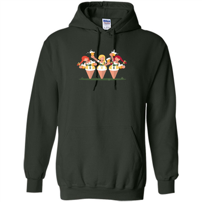 Girls with Steins Beers Oktoberfest T-shirt Forest Green