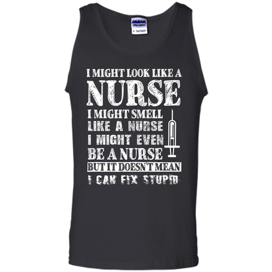 Nurse T-shirt It Doesn't Mean I Can Fix Stupid Black