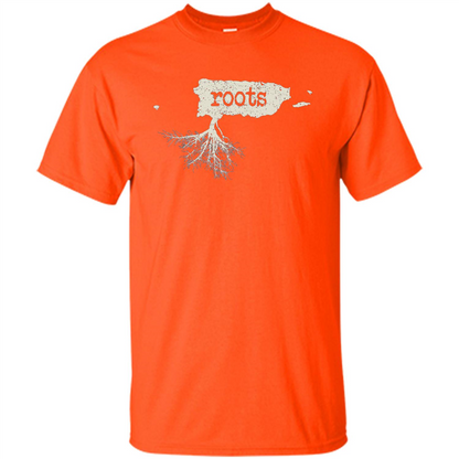 Puerto Rico Roots T-shirt Love Native Born State T-shirt Orange