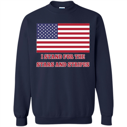 I Stand For The Star And Stripes American Flag T-shirt Navy