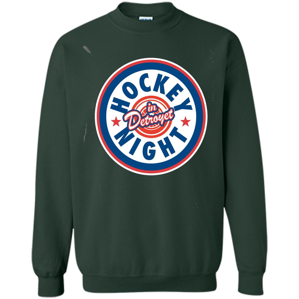 Hockey Night In Detroyet T-shirt Forest Green