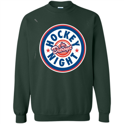 Hockey Night In Detroyet T-shirt Forest Green