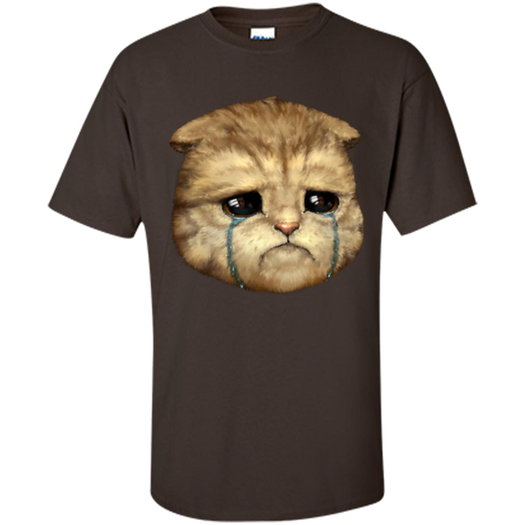 Cat Lovers T-shirt Cat Crying Dark Chocolate