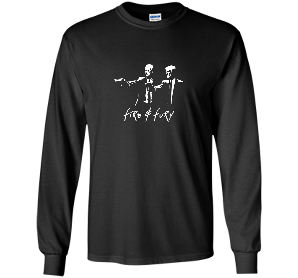 President Trump And General Mattis Fire And Fury T-shirt Black