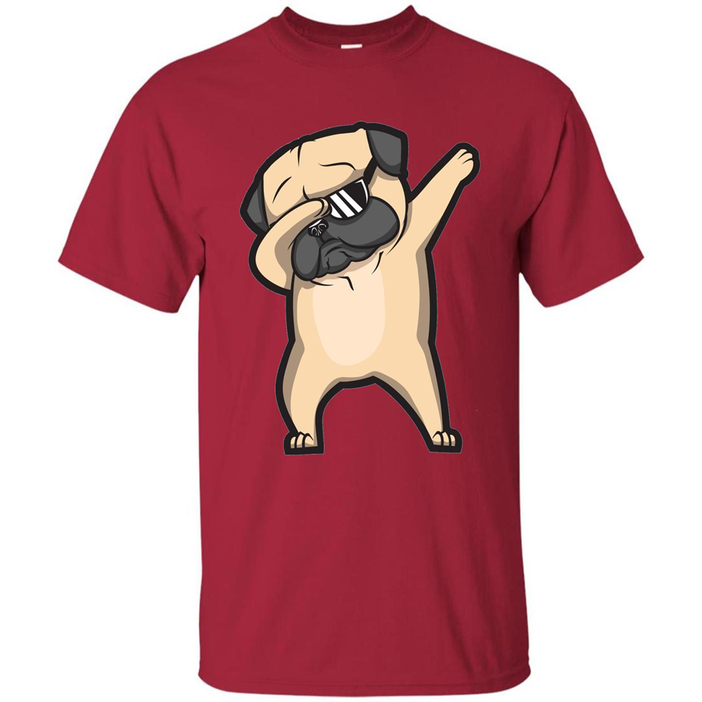Dabbing Pug Shirt - Cute Funny Dog Dab T-shirt Cardinal