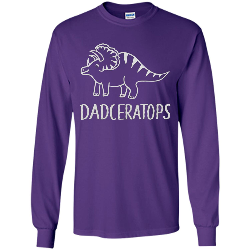 Dinosaur Family Triceratops T-shirt Purple