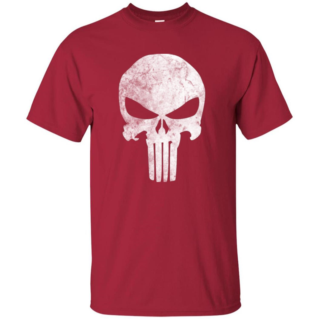 Punisher Skull Grunge T-shirt Cardinal