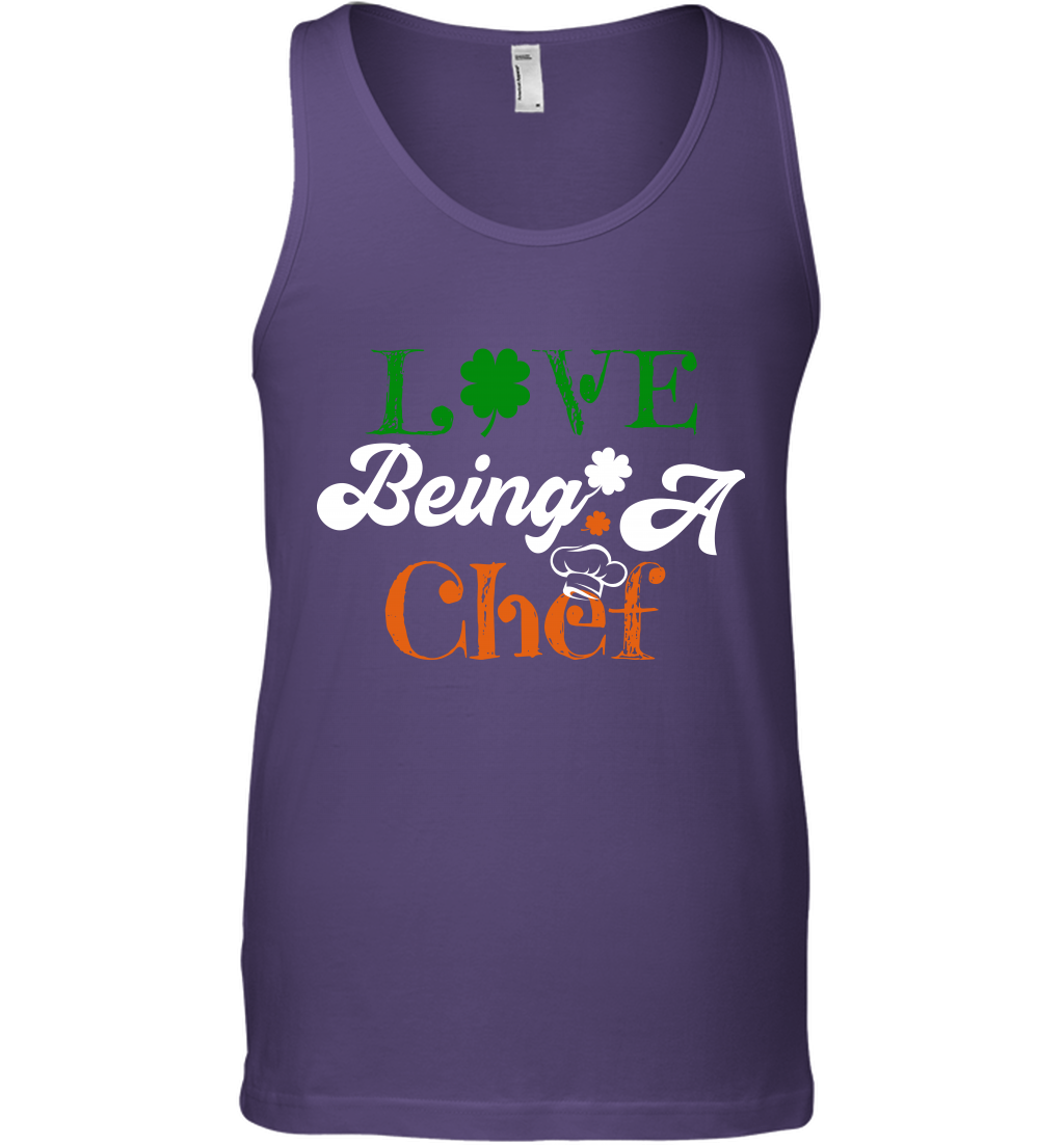 Love Being A Chef Saint Patricks Day Shirt Tank Top Purple