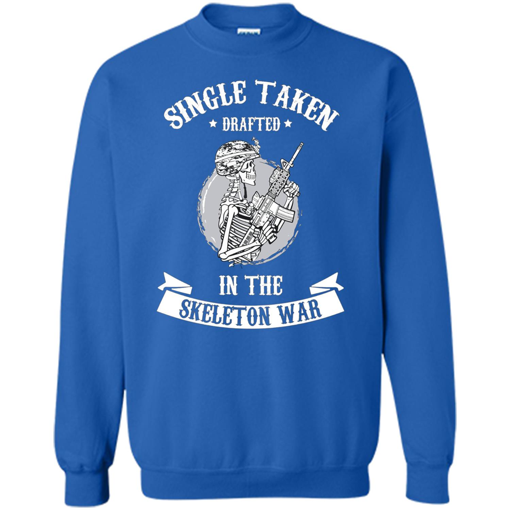 Halloween T-shirt Single Taken Drafted In The Skeleton War Royal