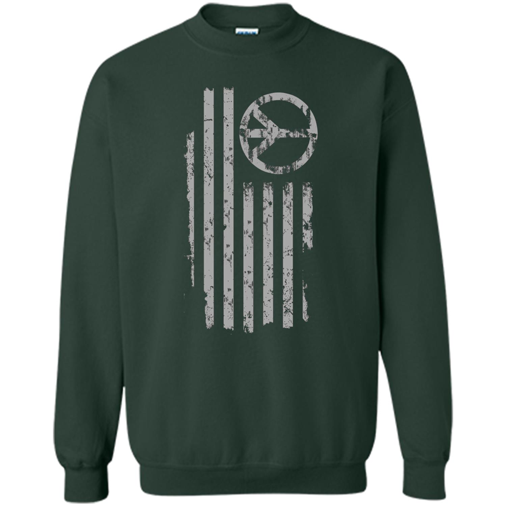 American Peace Flag T-shirt Patriotic Peace Sign Flag Shirt Forest Green