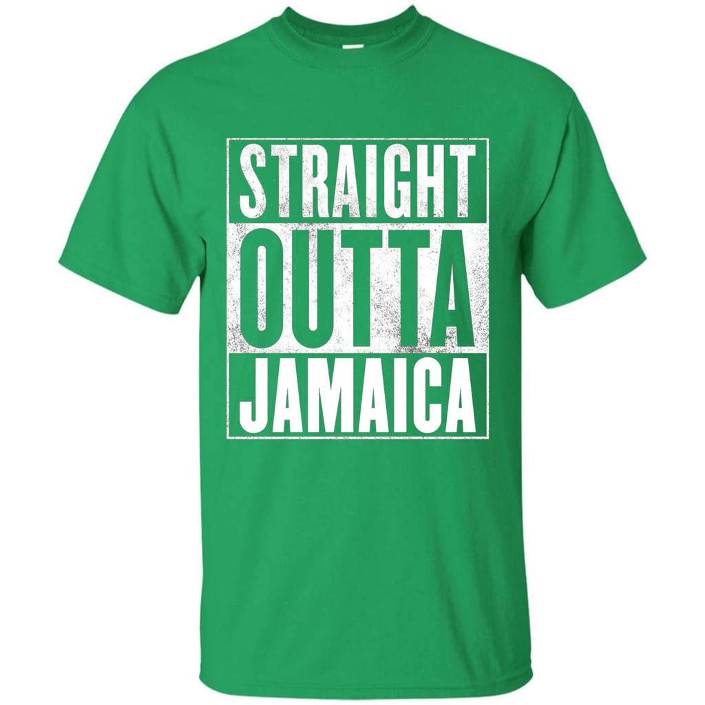 Jamaica T-Shirt - Straight Outta Jamaica T-shirt Irish Green