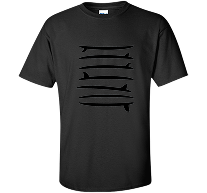 The Longboard Single Fin Surfer T-shirt Black