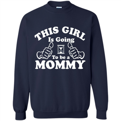 Mommy T-shirt This Girl Is Going to Be A Mommy Navy