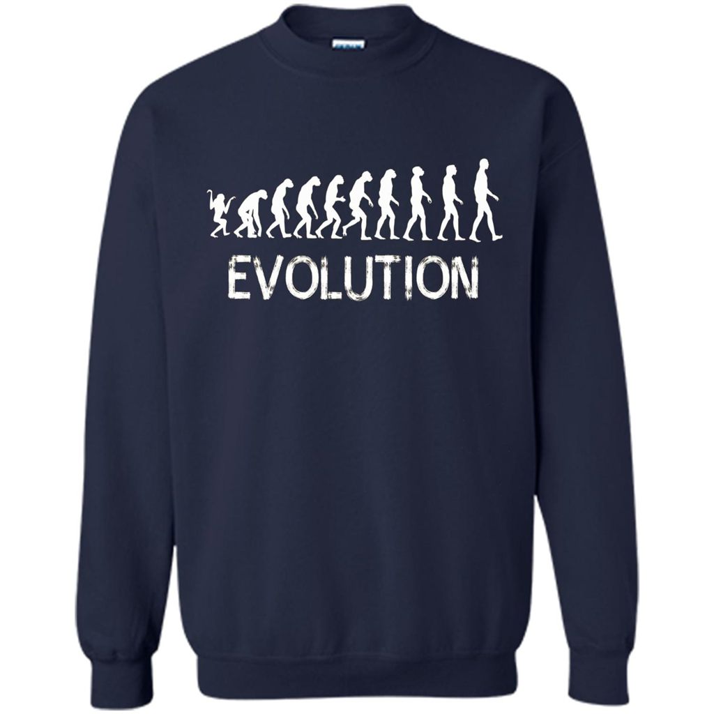Evolution Biology Monkey To Human T-Shirt Navy