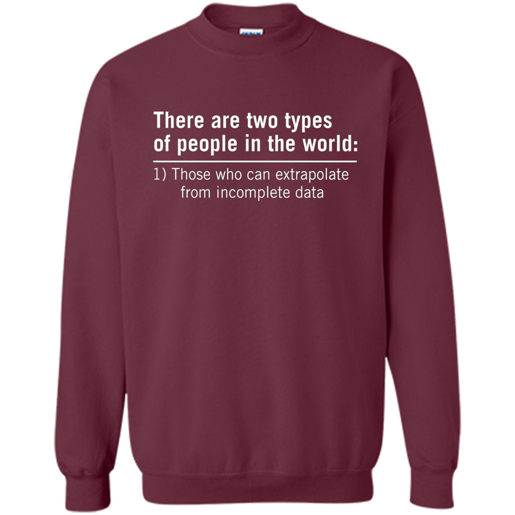 Funny T-shirt There Are Tow Types Of Pepple In The World Maroon