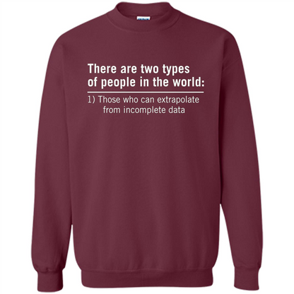 Funny T-shirt There Are Tow Types Of Pepple In The World Maroon
