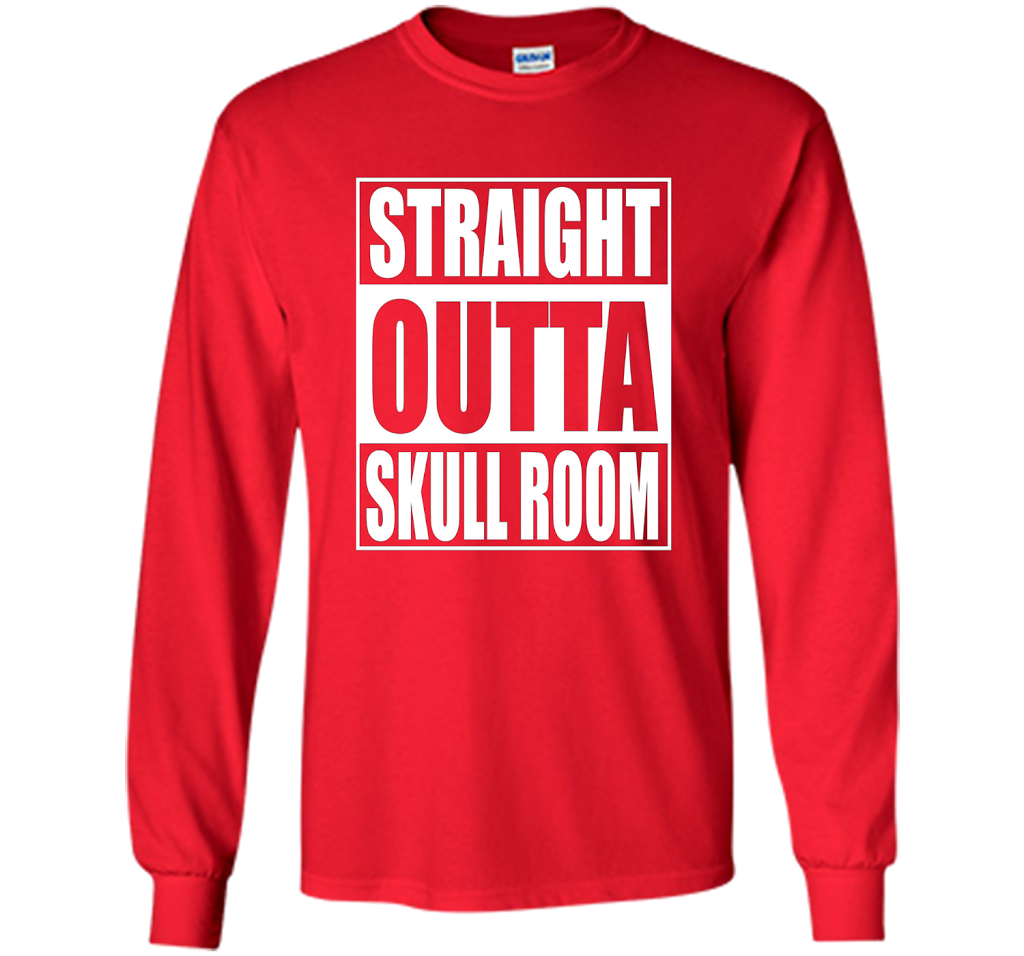Straight Outta Skull Room Chiari Malformation T-shirt Red