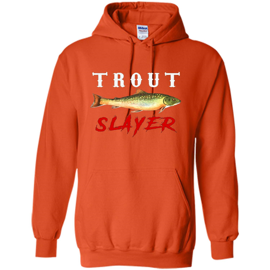 Fisherman T-shirt Trout Slayer T-Shirt Orange