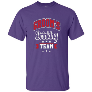 Funny Groom's Drinking Team T-shirt Bachelor Party