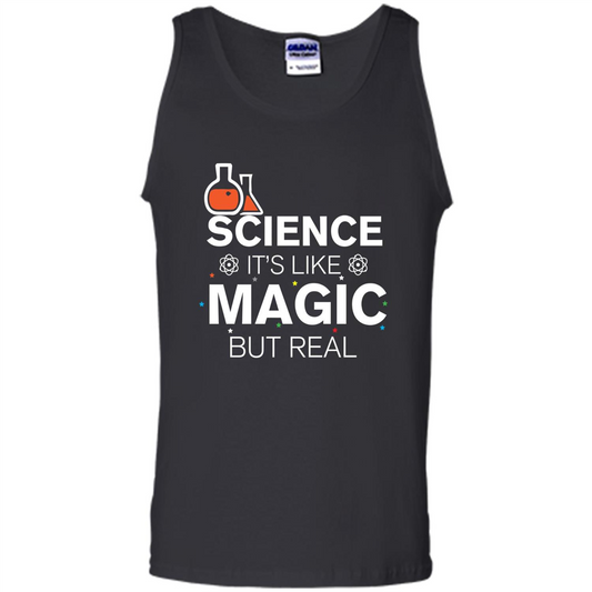 Science It's Like Magic But Real T-shirt Cool Scientific T-Shirt Black
